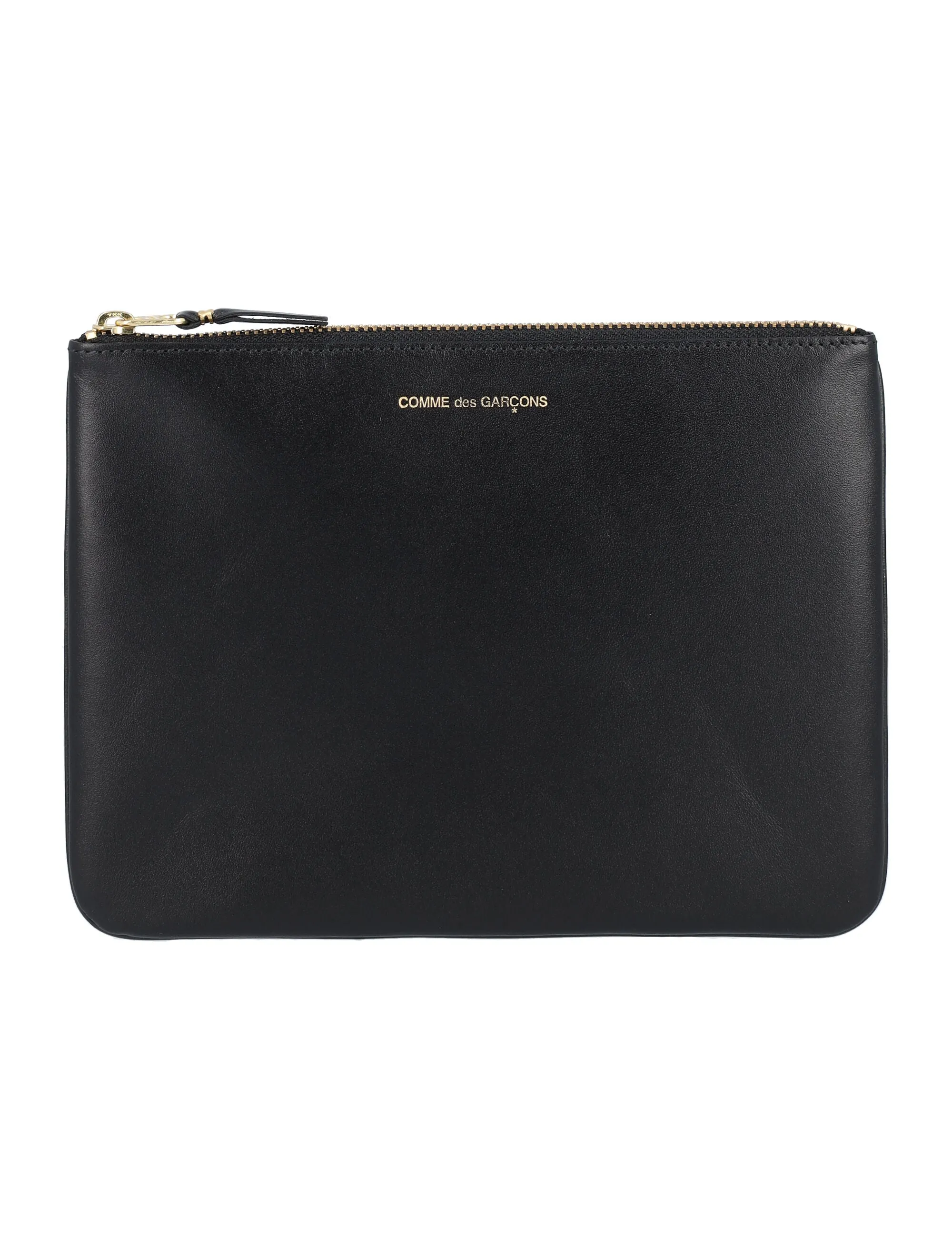 Comme des Garons Wallet Logo Embossed Zipped Pouch