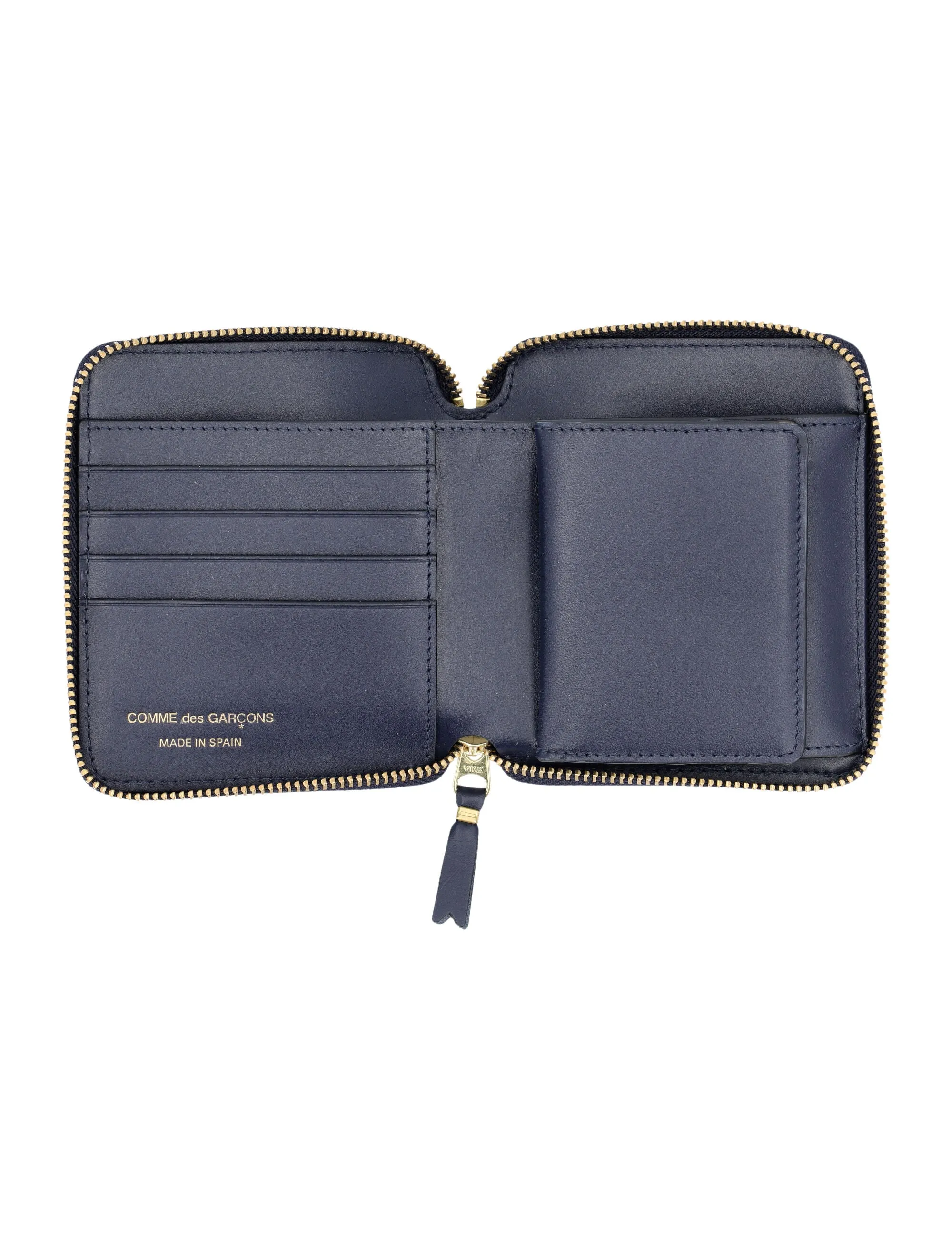 Comme des Garons Wallet Logo Print Zipped Wallet