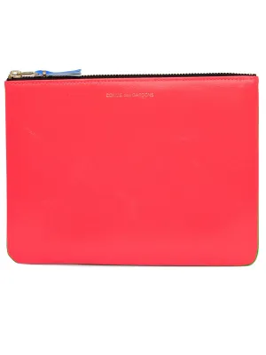Comme des Garons Wallet Super Fluo Zipped Wallet