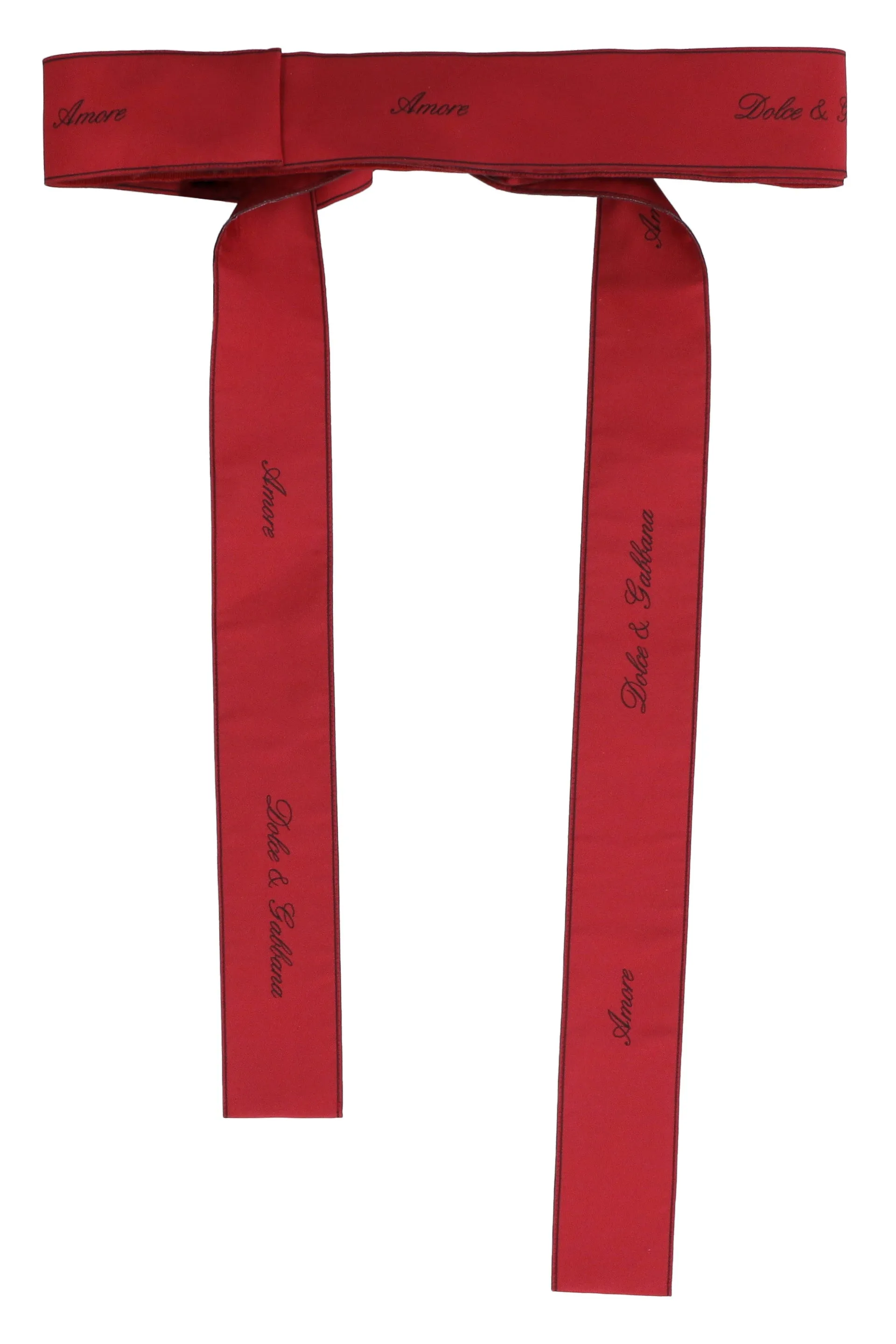 Dolce & Gabbana Logo Detailed Bow Belt
