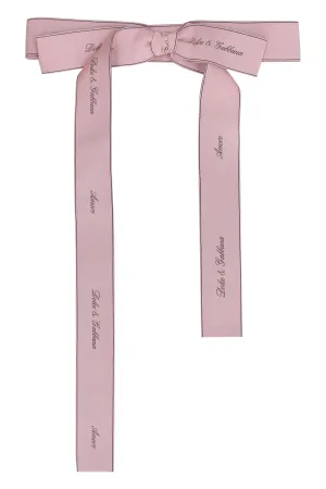 Dolce & Gabbana Logo Detailed Bow Belt