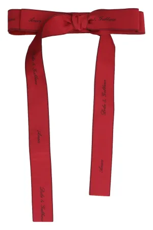 Dolce & Gabbana Logo Detailed Bow Belt
