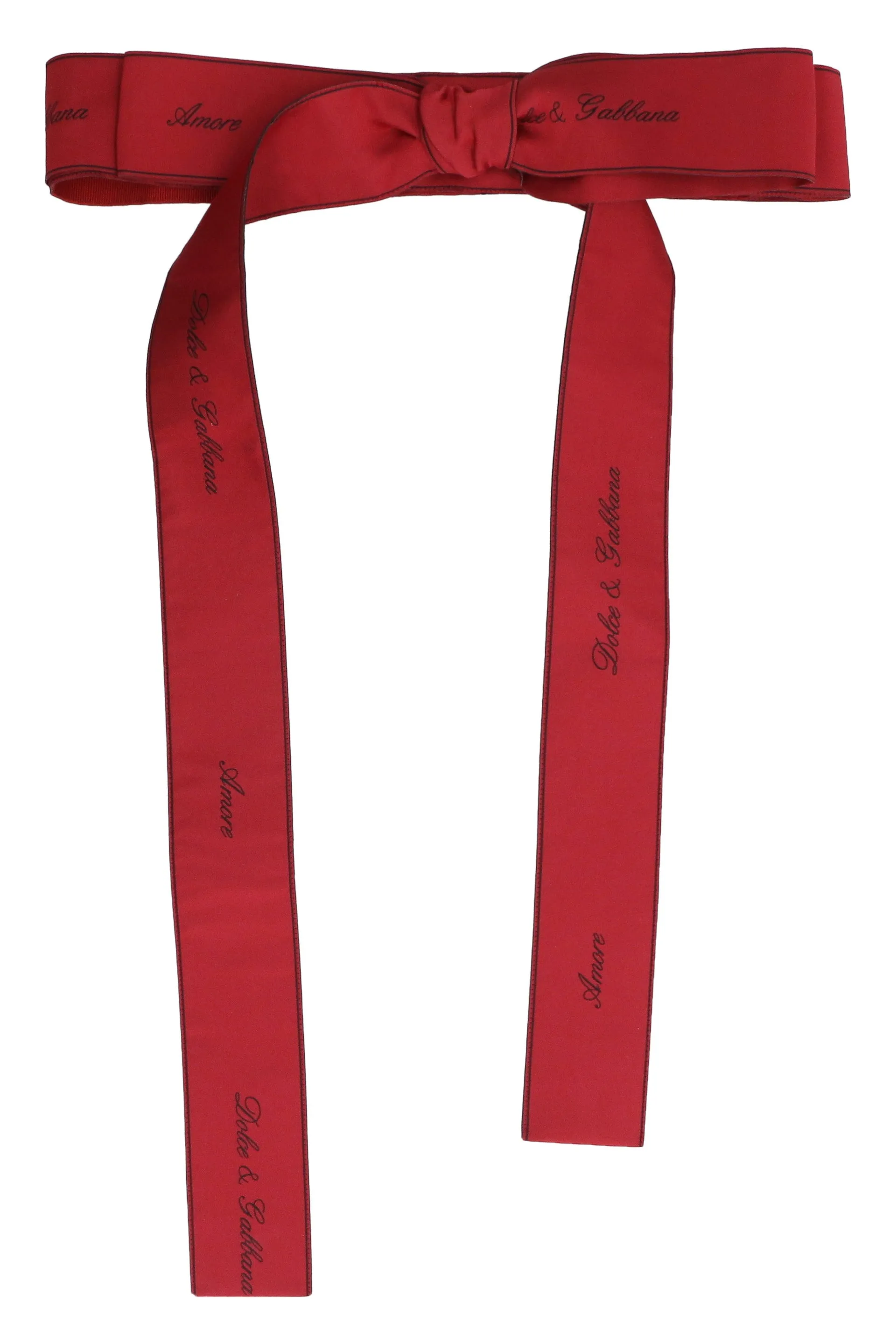 Dolce & Gabbana Logo Detailed Bow Belt