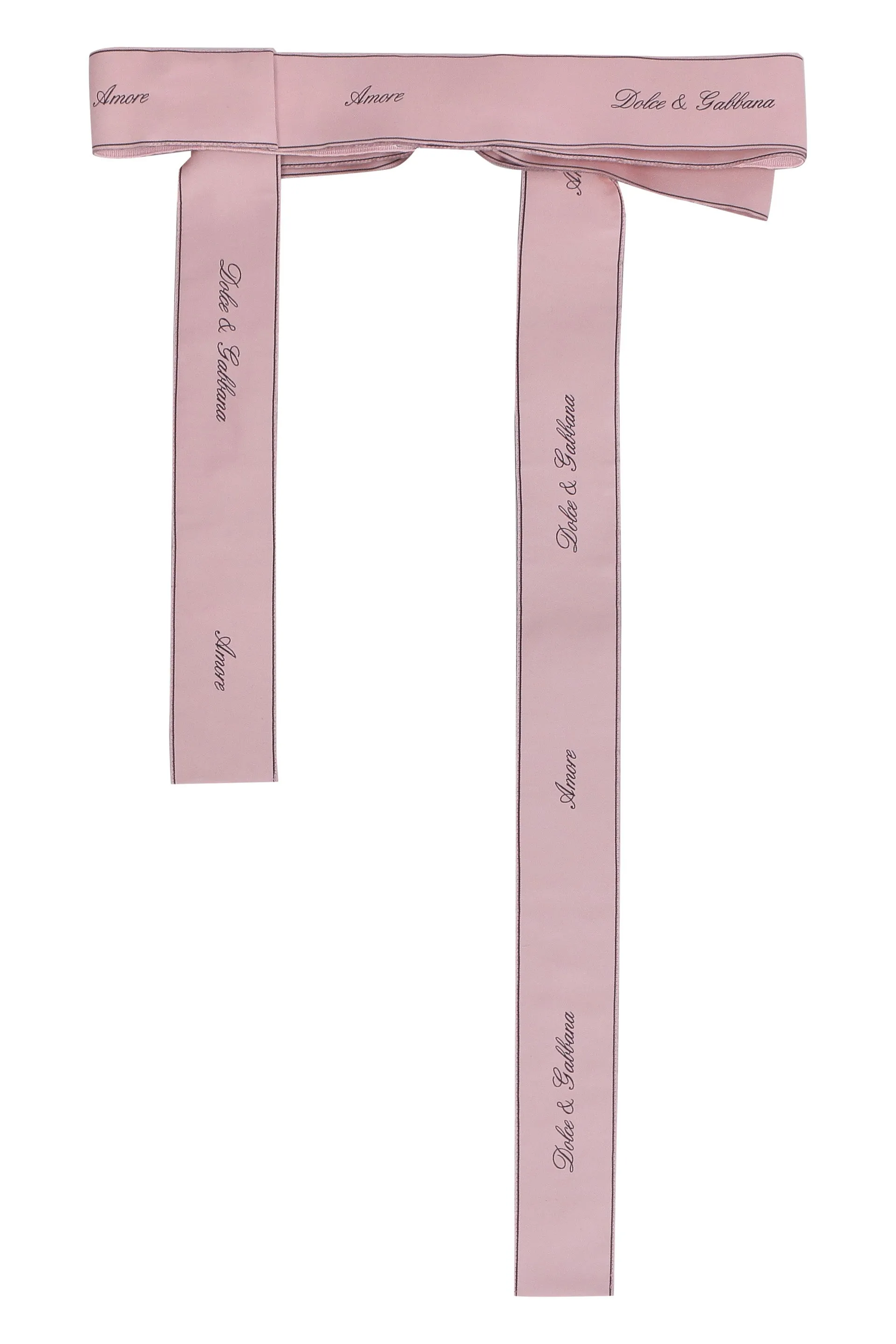 Dolce & Gabbana Logo Detailed Bow Belt
