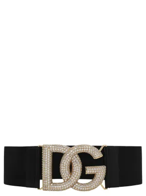Dolce & Gabbana Logo Embellished Elasticated Belt