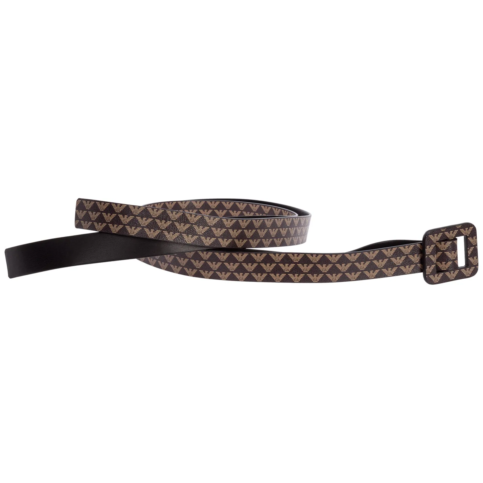 Emporio Armani Allover Logo Printed Buckle Belt