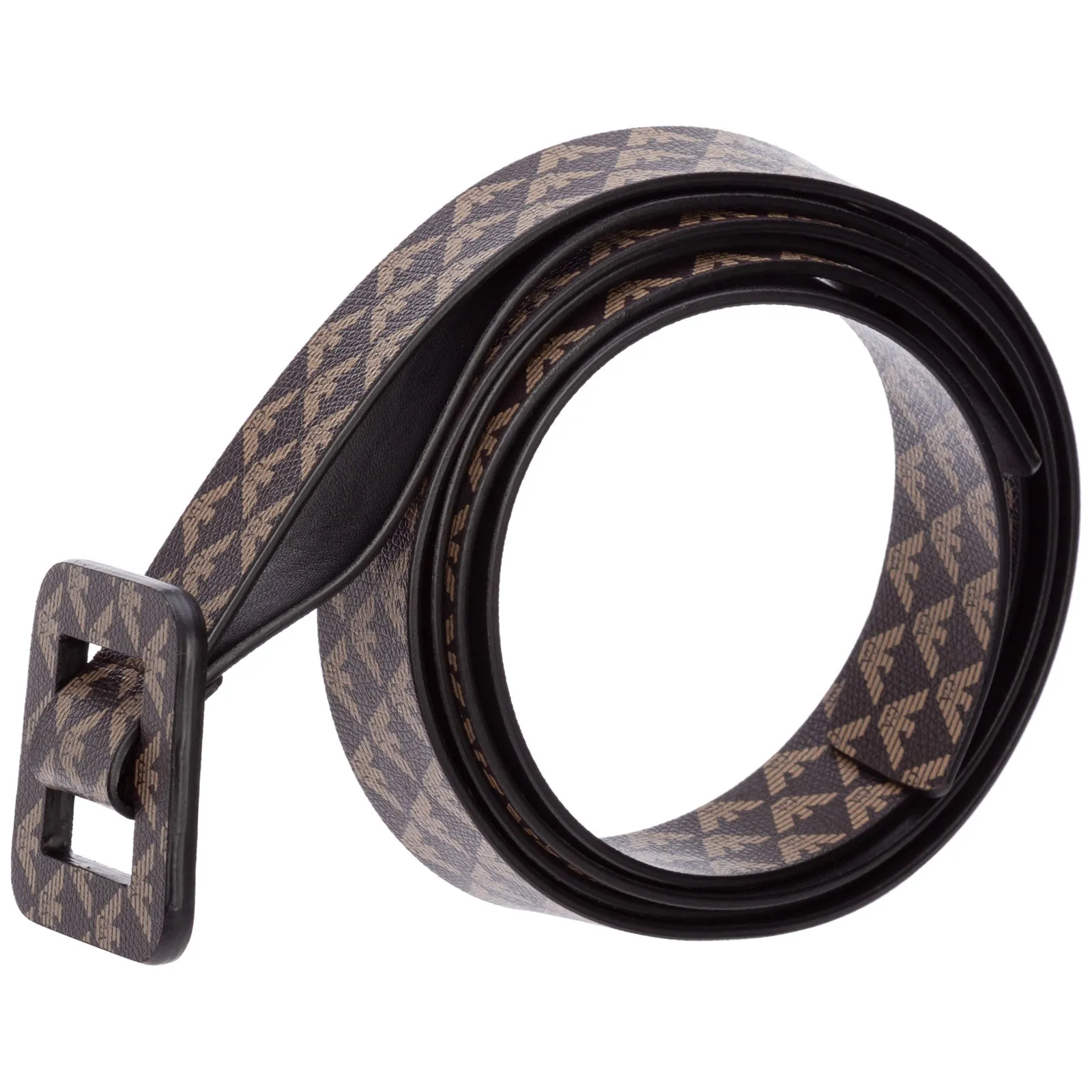 Emporio Armani Allover Logo Printed Buckle Belt