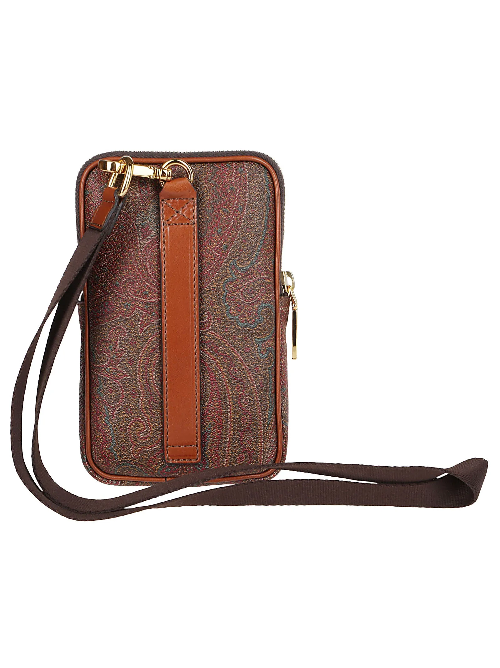 Etro Logo Plaque Strap Phone Pouch