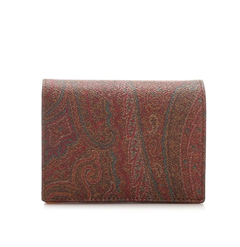 Etro Paisley Printed Compact Wallet