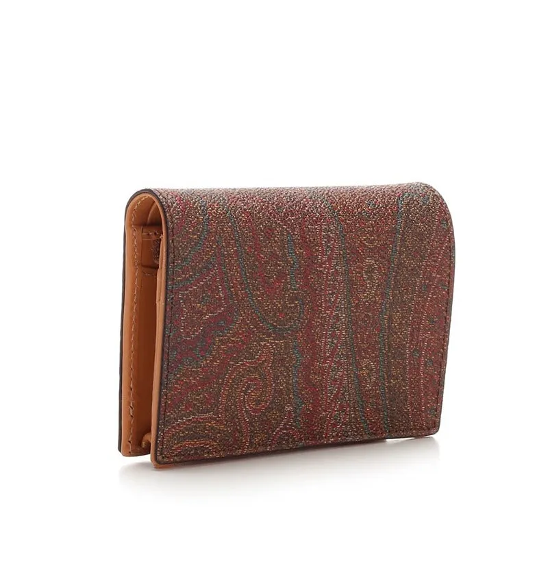Etro Paisley Printed Compact Wallet