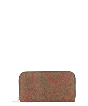 Etro Paisley Printed Zip-Around Continental Wallet
