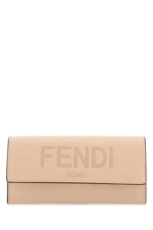 Fendi Logo Embossed Foldover Wallet