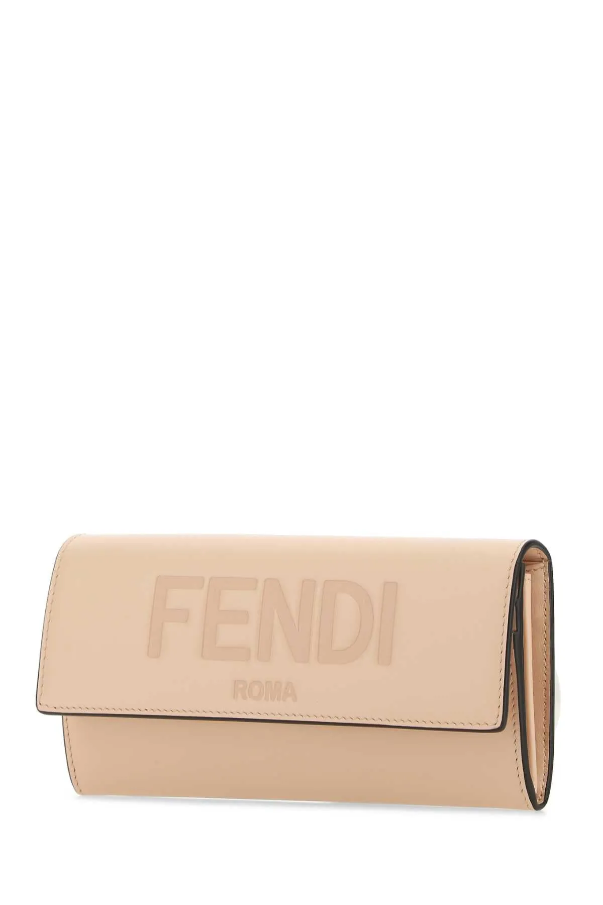 Fendi Logo Embossed Foldover Wallet