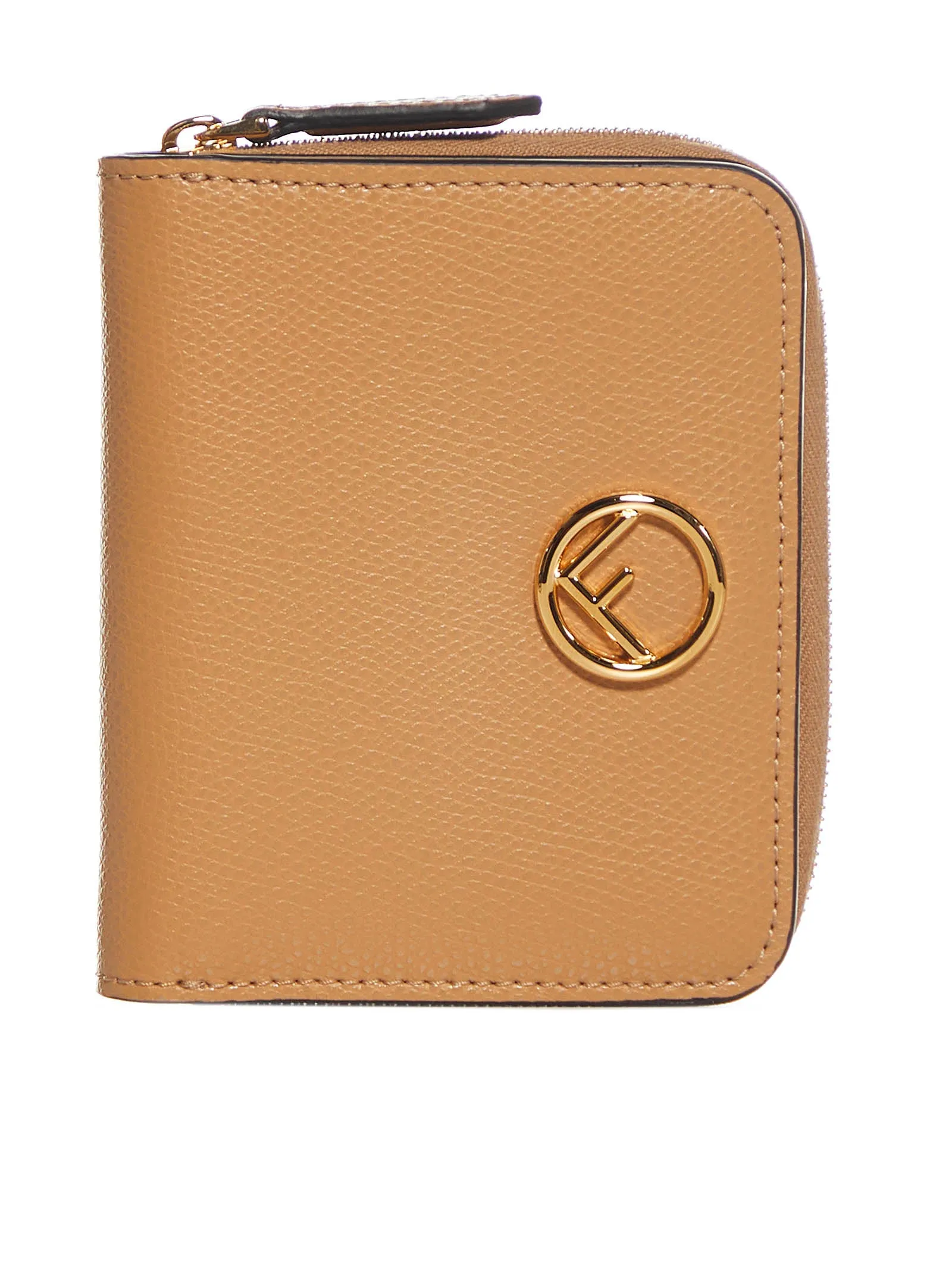 Fendi Logo Plaque Compact Wallet