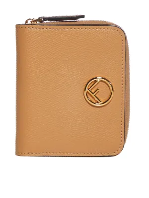 Fendi Logo Plaque Compact Wallet