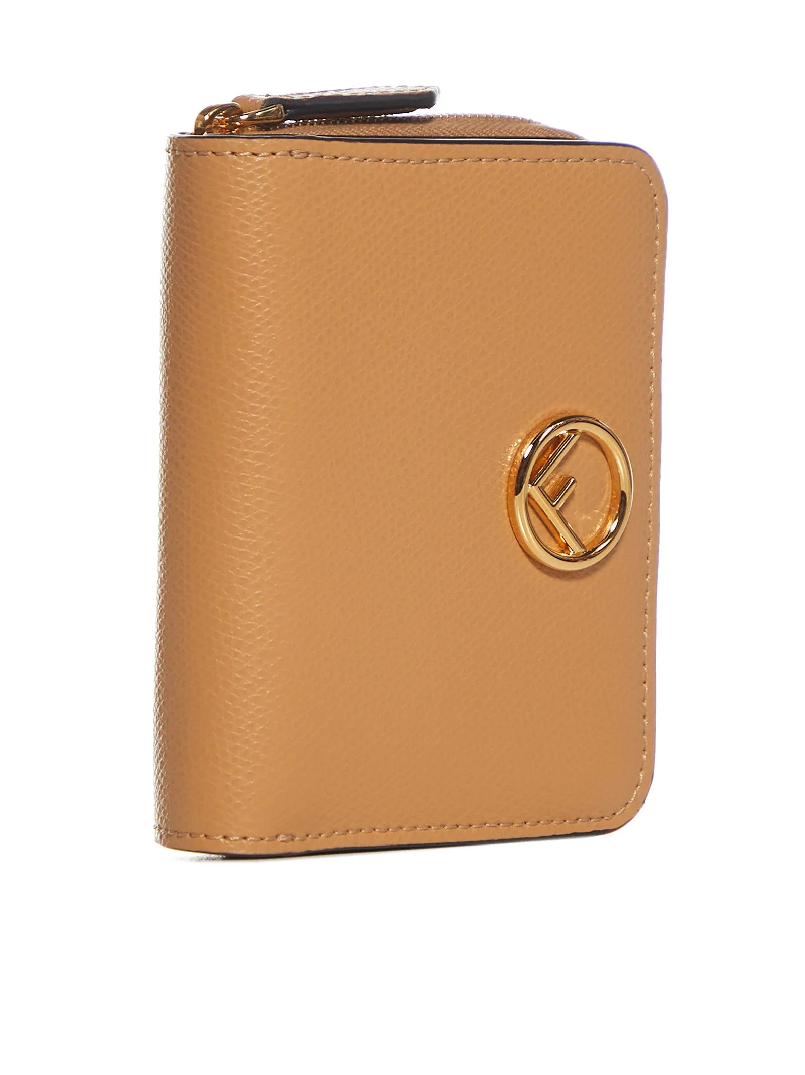 Fendi Logo Plaque Compact Wallet