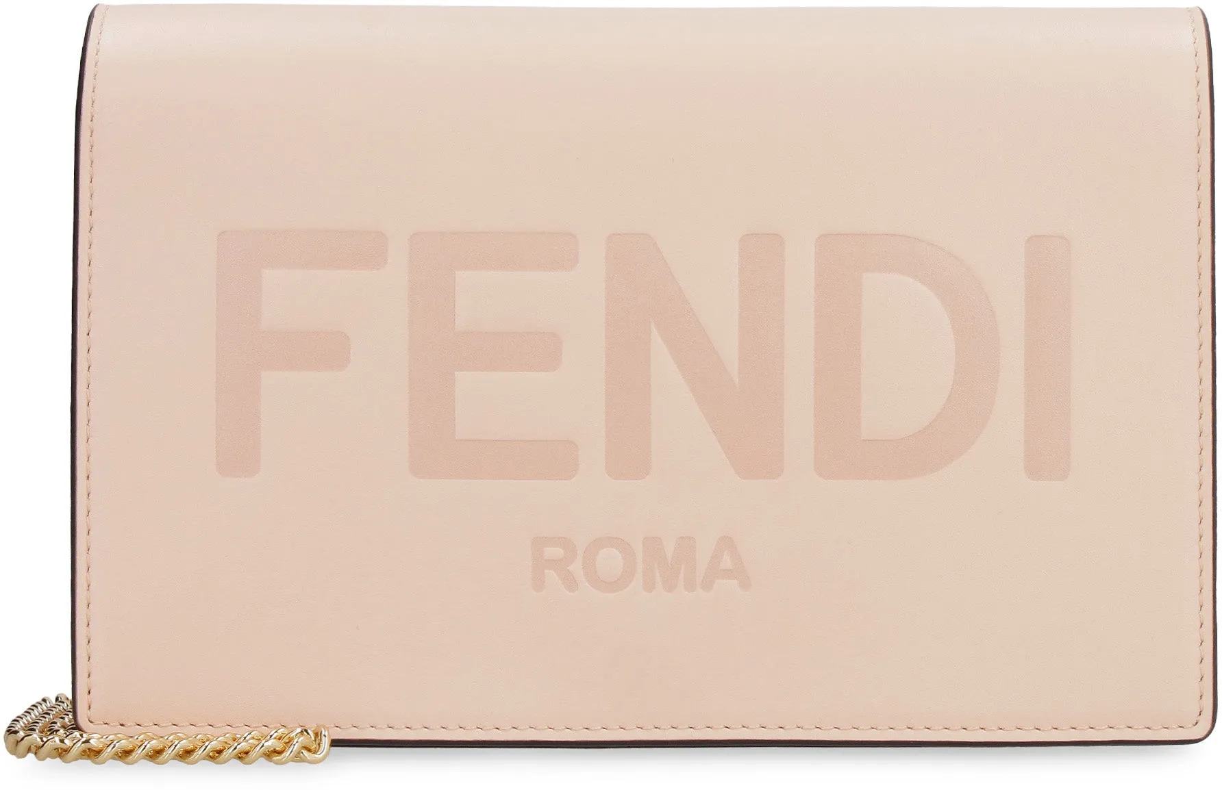 Fendi Roma Lettering Chain Wallet