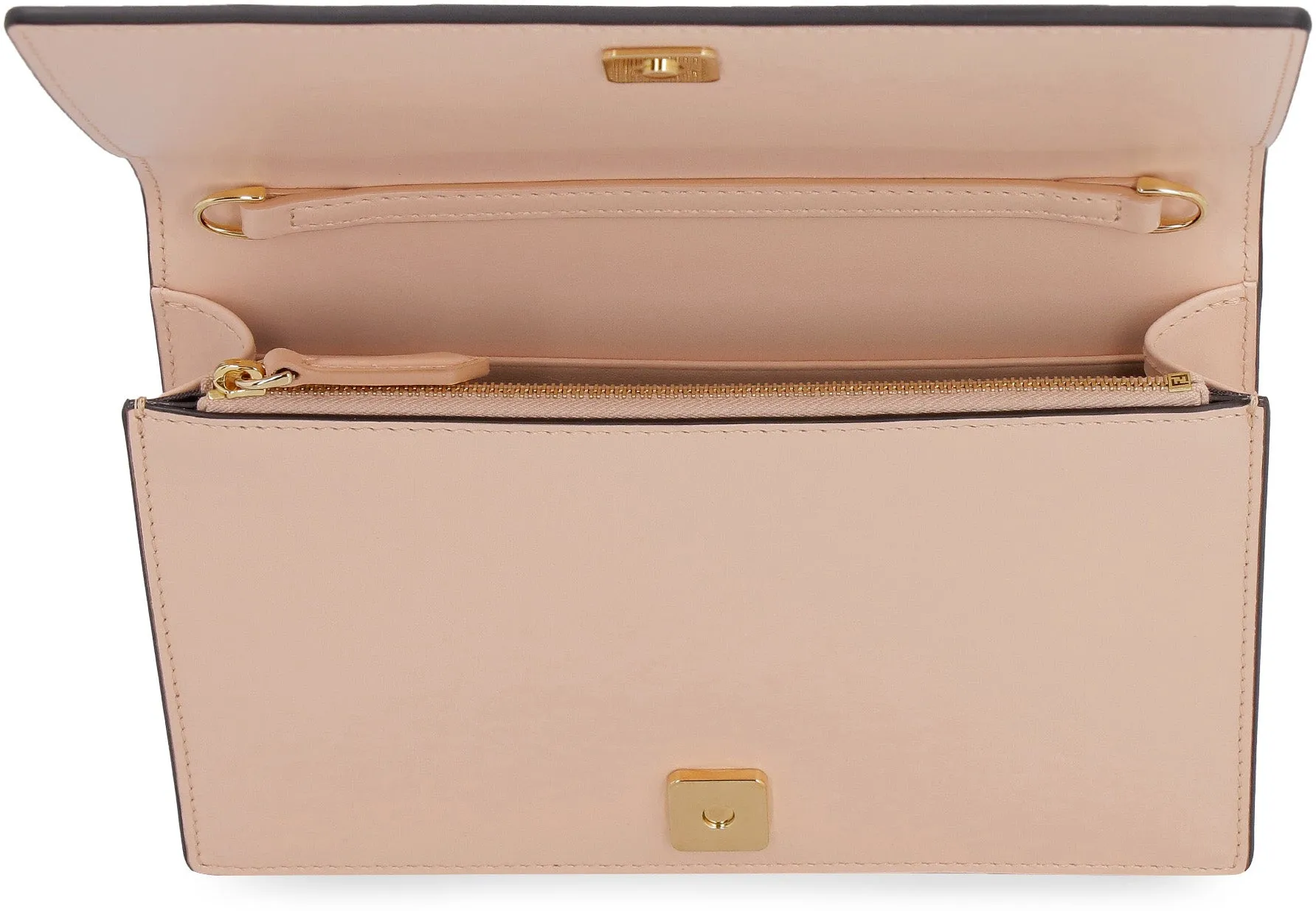 Fendi Roma Lettering Chain Wallet