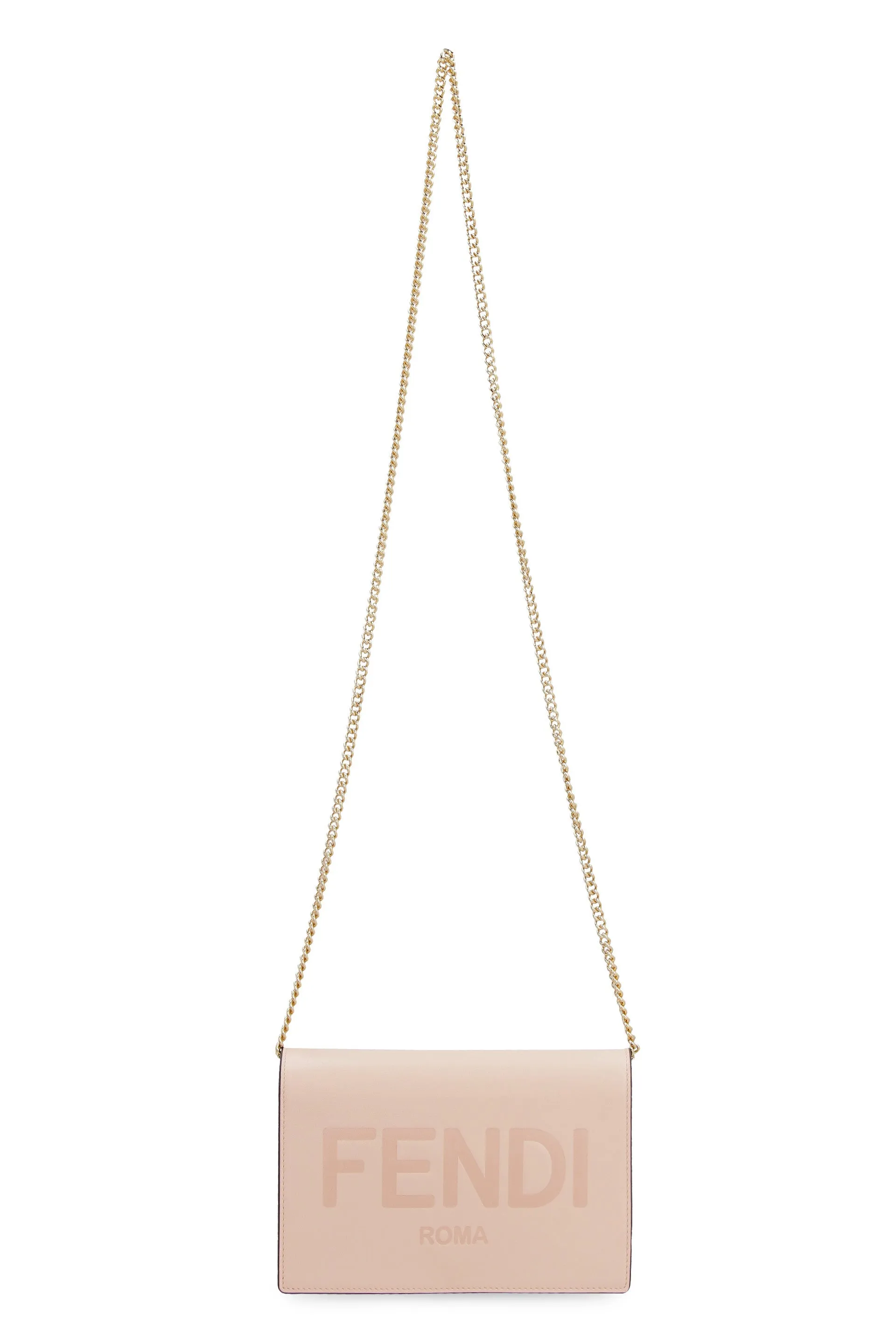 Fendi Roma Lettering Chain Wallet