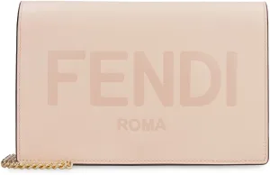 Fendi Roma Lettering Chain Wallet