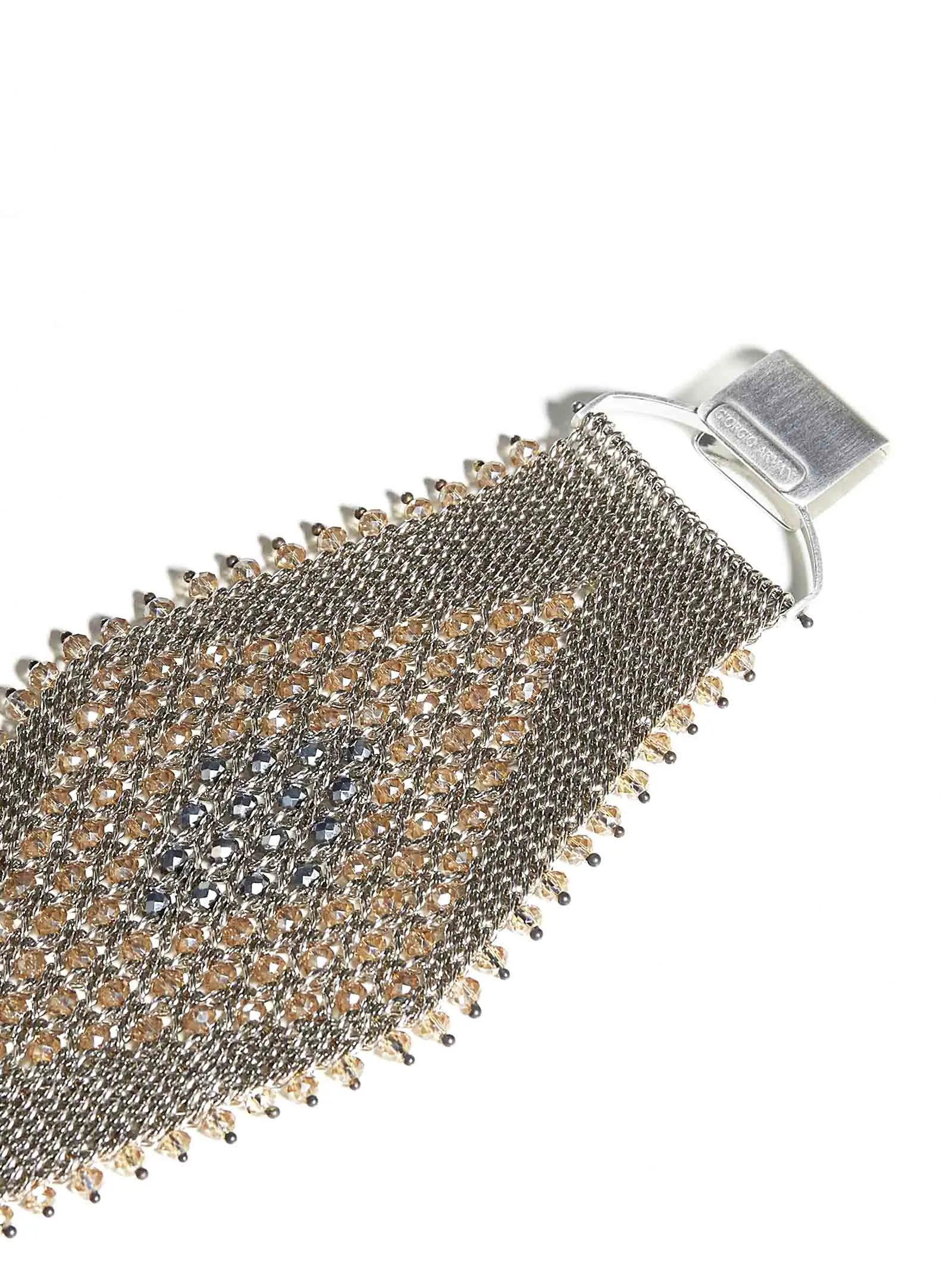 Giorgio Armani Diamond-Pattern Beaded Bracelet