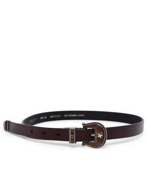 Golden Goose Deluxe Brand Star Embellished Buckle Belt