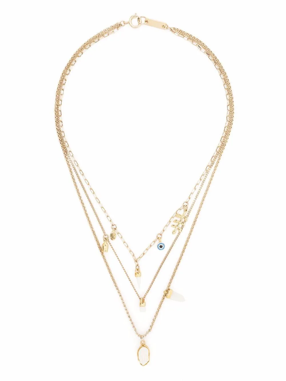 Isabel Marant Layered Chain Pendant Necklace