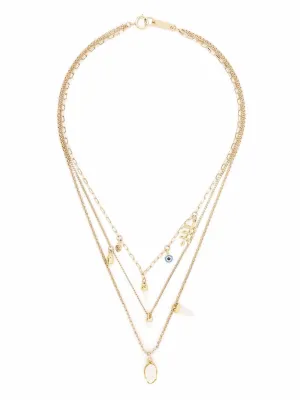 Isabel Marant Layered Chain Pendant Necklace
