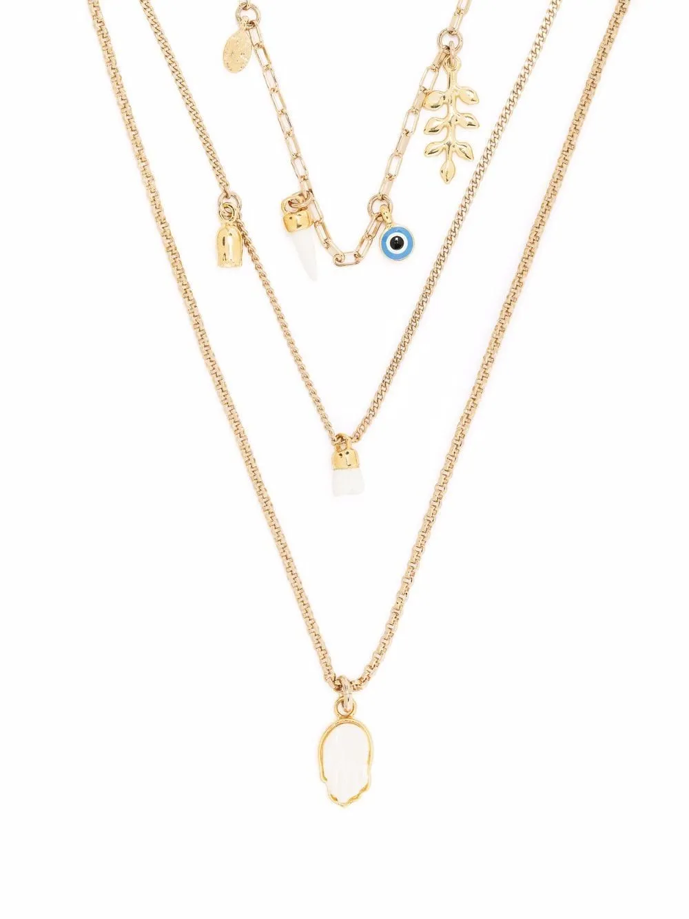 Isabel Marant Layered Chain Pendant Necklace