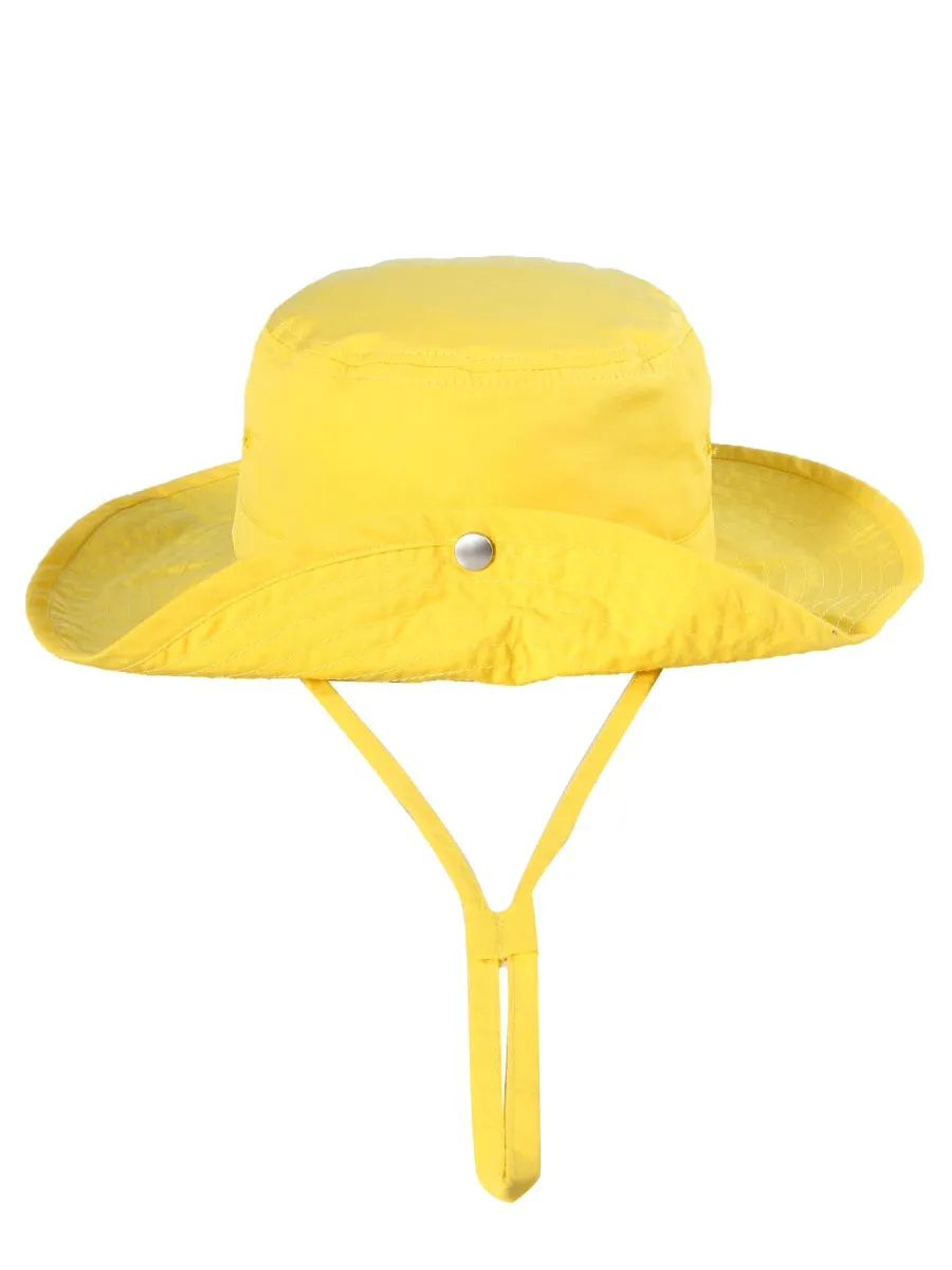 Jil Sander Wide Brim Snap Button Detailed Hat