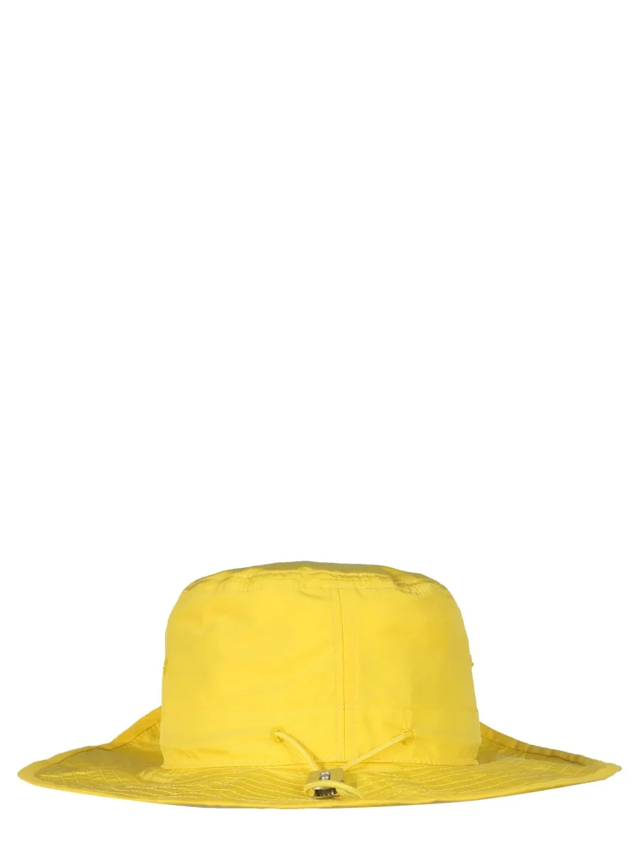Jil Sander Wide Brim Snap Button Detailed Hat