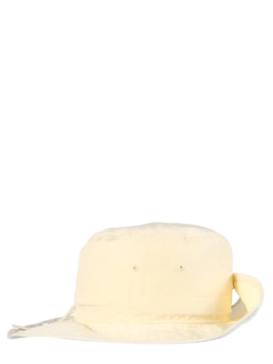 Jil Sander Wide Brim Snap Button Detailed Hat