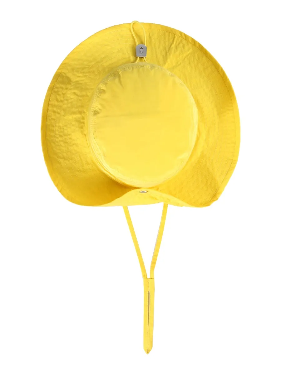 Jil Sander Wide Brim Snap Button Detailed Hat