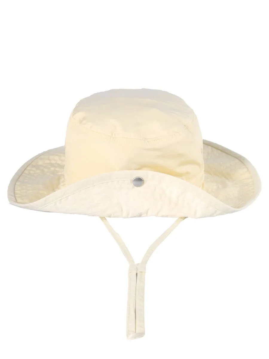 Jil Sander Wide Brim Snap Button Detailed Hat