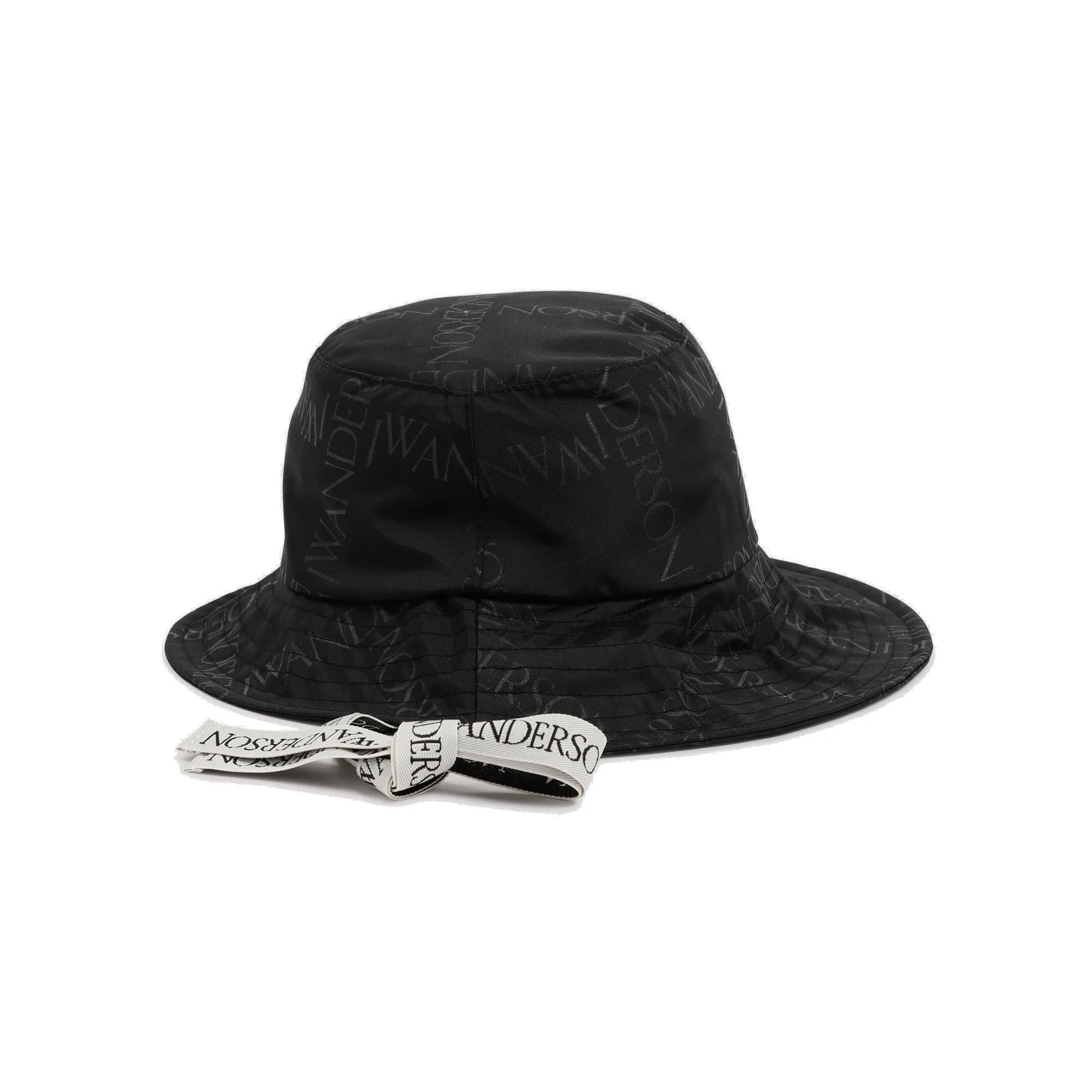 JW Anderson Asymmetric Logo Printed Bucket Hat