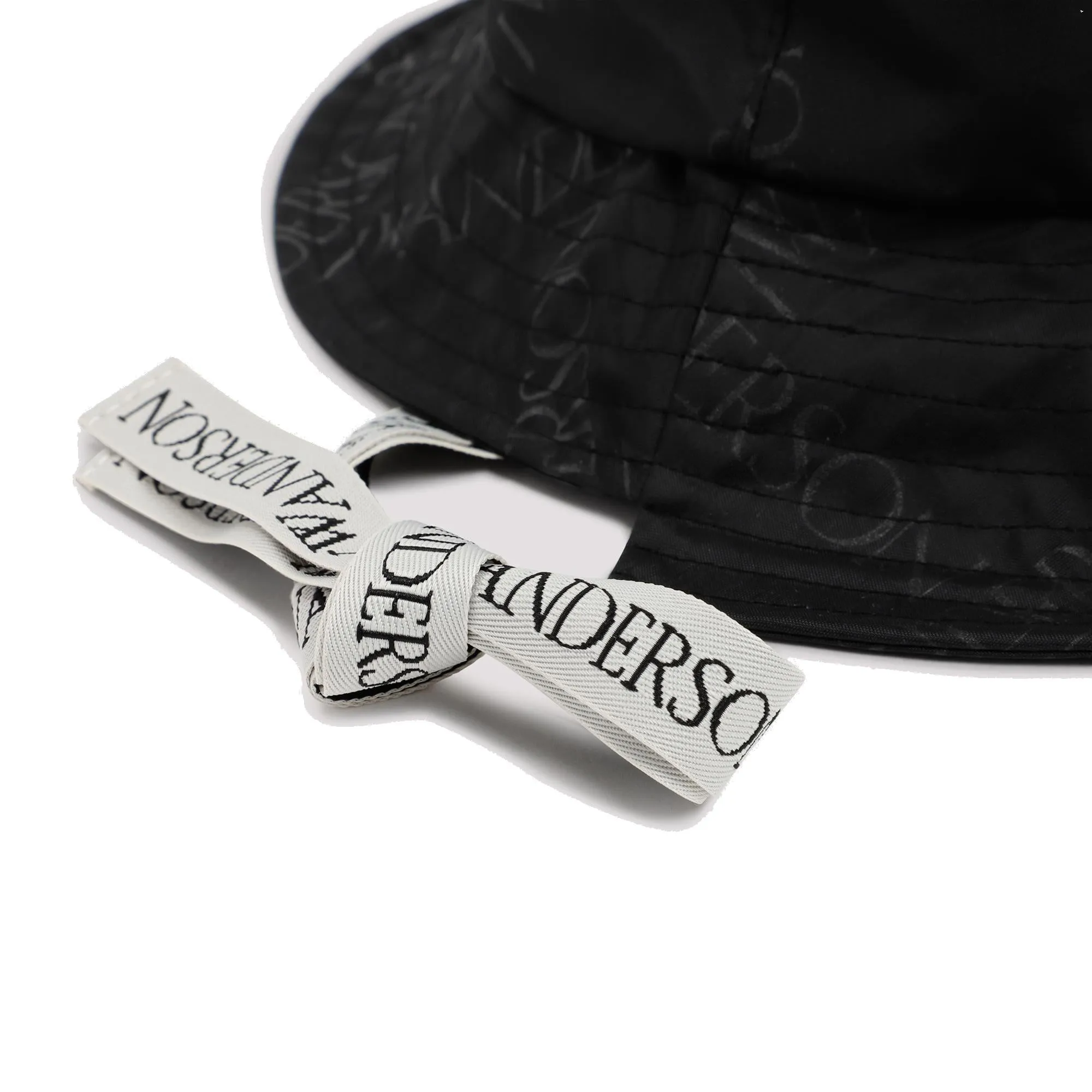 JW Anderson Asymmetric Logo Printed Bucket Hat
