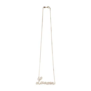 Lanvin Embellished Logo Necklace