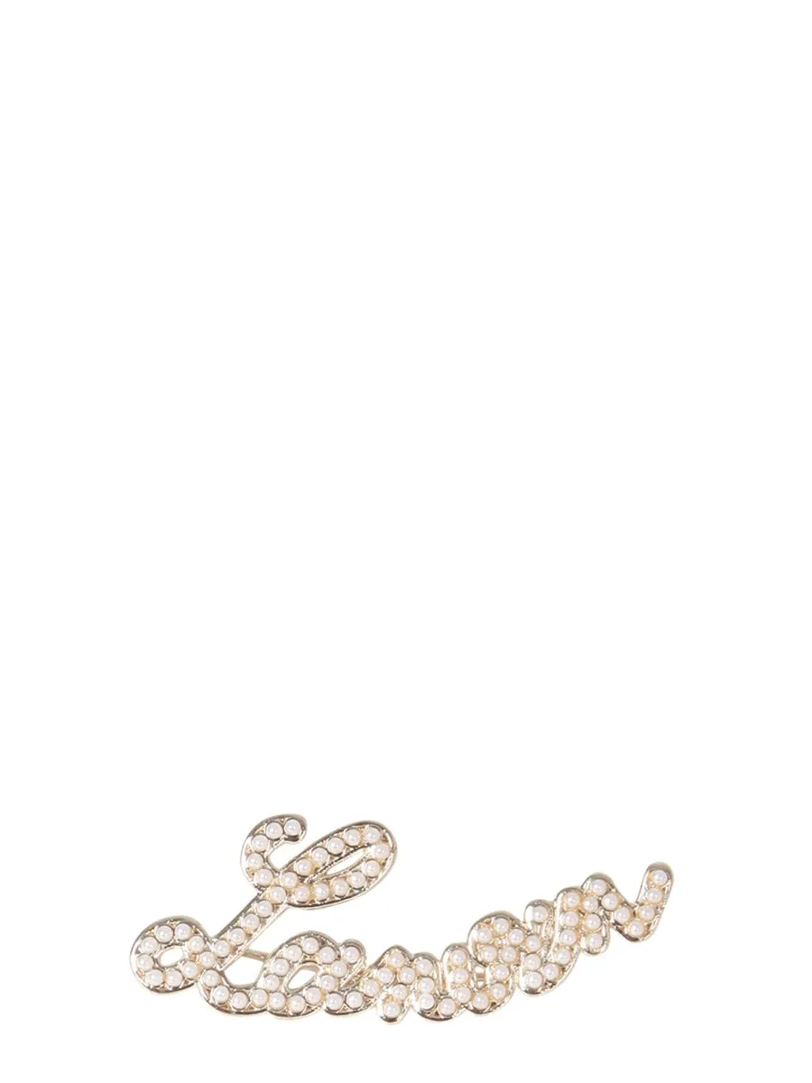 Lanvin Embellished Logo Single Earring