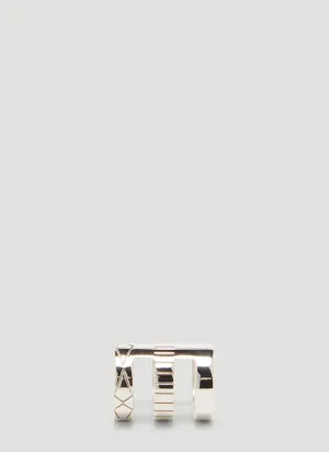 Maison Margiela Engraved Detailed Hoop Earring