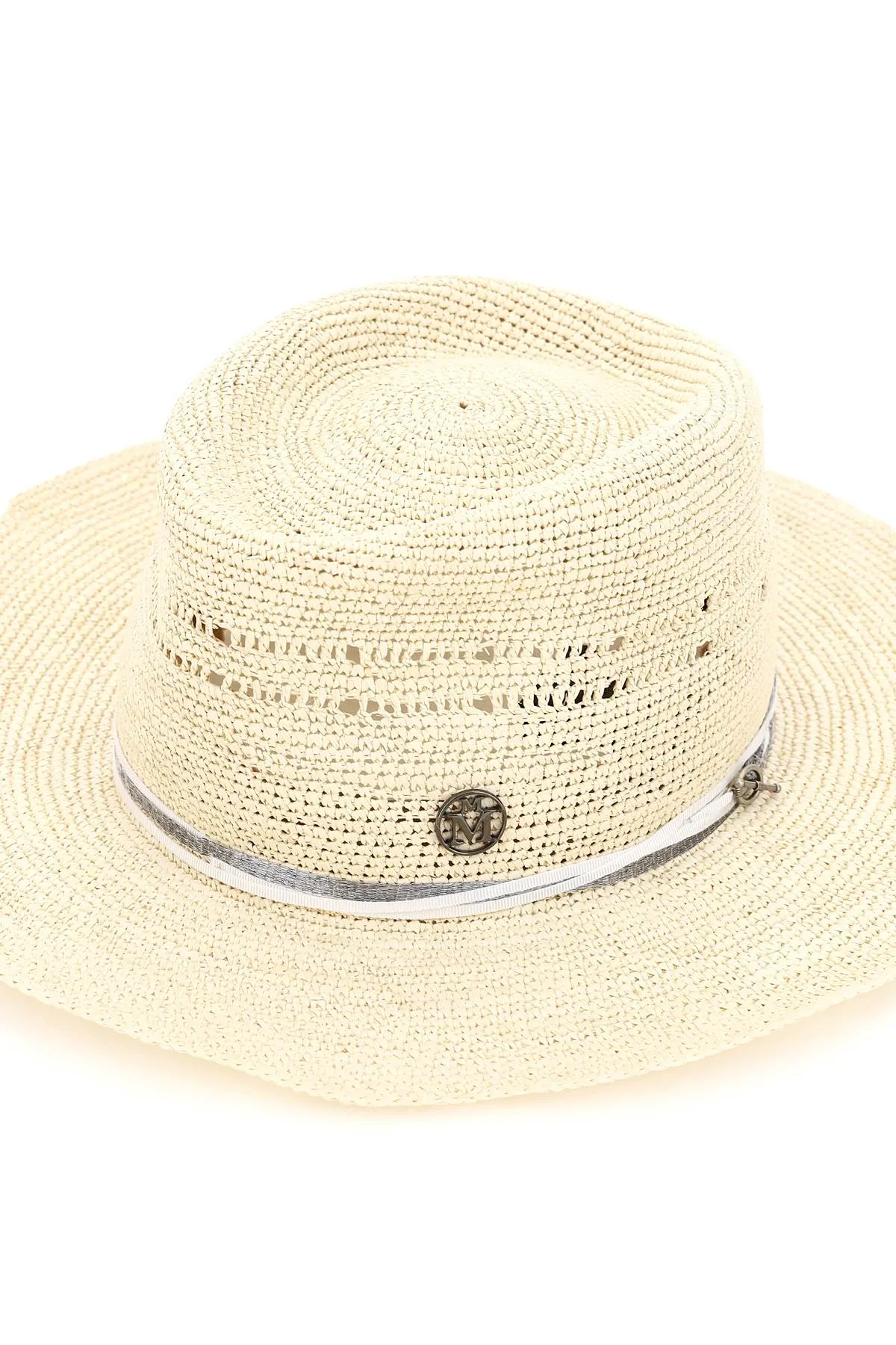 Maison Michel Andr Logo Plaque Fedora Hat