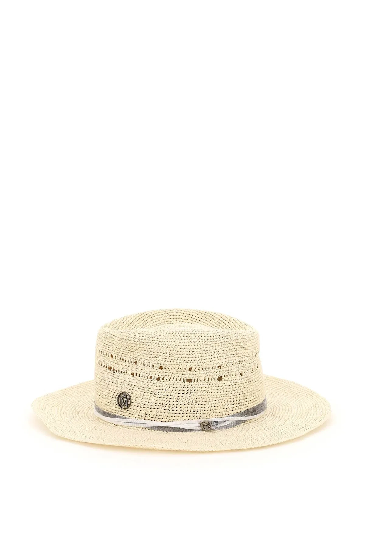 Maison Michel Andr Logo Plaque Fedora Hat