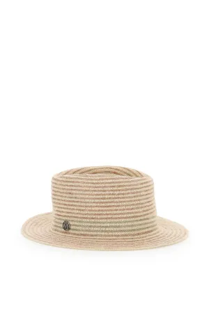 Maison Michel Andre Logo Plaque Two-Tone Hat
