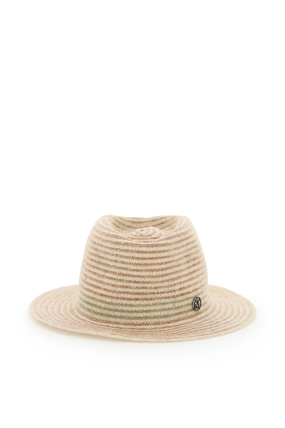 Maison Michel Andre Logo Plaque Two-Tone Hat