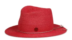 Maison Michel Braid Detailed Wide Brim Hat