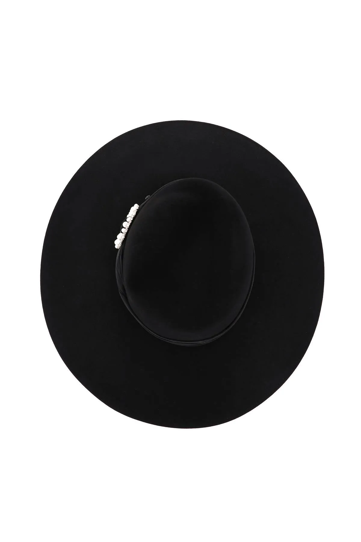 Maison Michel Embellished Buckle Wide-Brim Hat