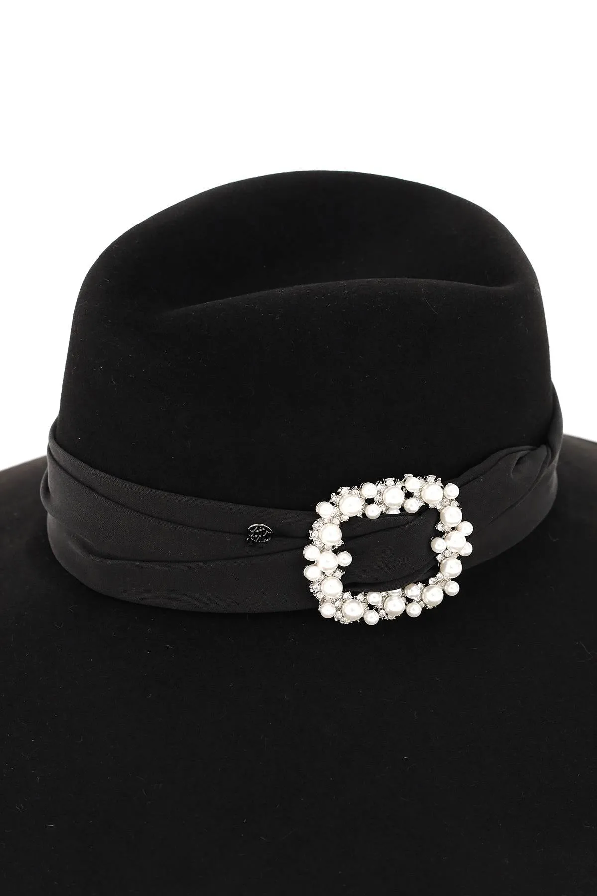 Maison Michel Embellished Buckle Wide-Brim Hat