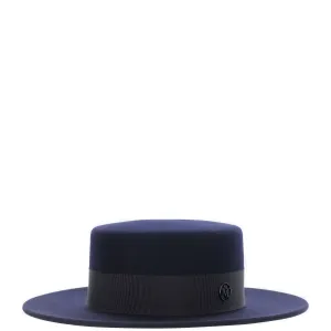 Maison Michel Logo Plaque Fedora Hat