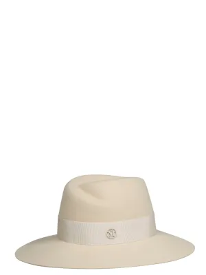 Maison Michel Logo Plaque Fedora Hat