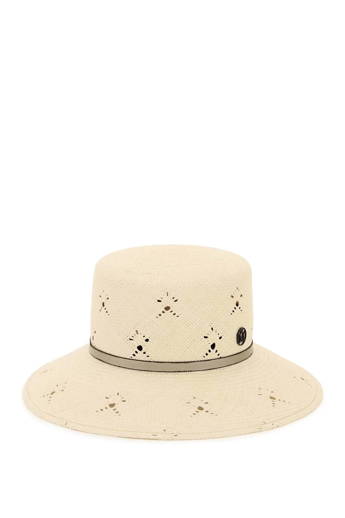 Maison Michel New Kendall Logo Plaque Cloche Hat