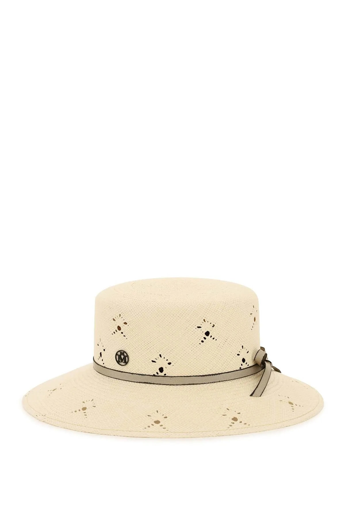 Maison Michel New Kendall Logo Plaque Cloche Hat